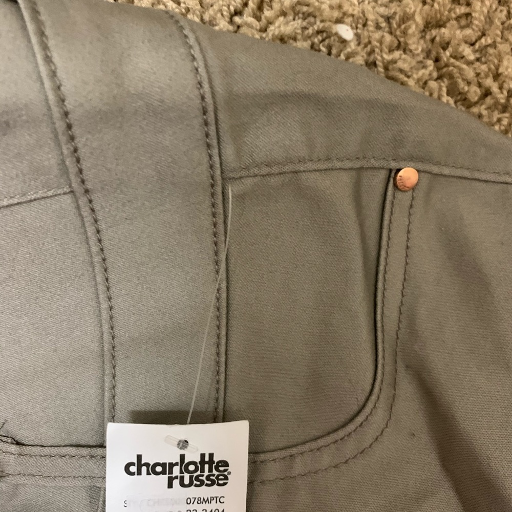 Stone grey high waisted shorts - Picture 5 of 5